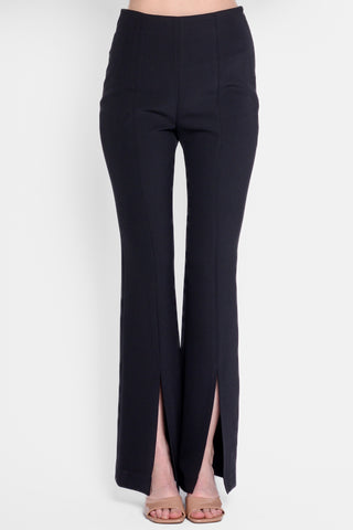 ISABELLE BLANCHE - FLARED TROUSERS - 900 BLACK