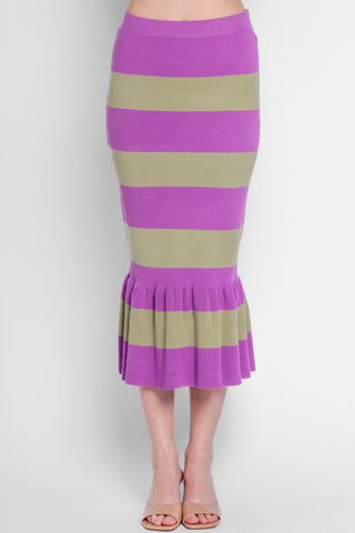 ESSENTIEL - Fiesta striped knitted skirt - F1CA