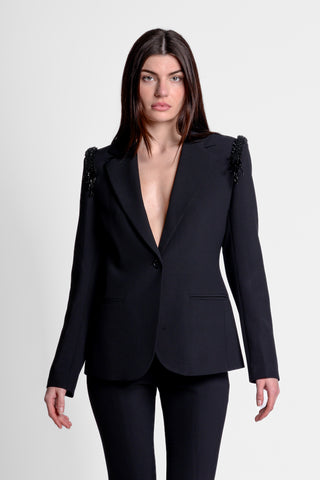 ISABELLE BLANCHE - SINGLE BREASTED BLAZER - 900 BLACK
